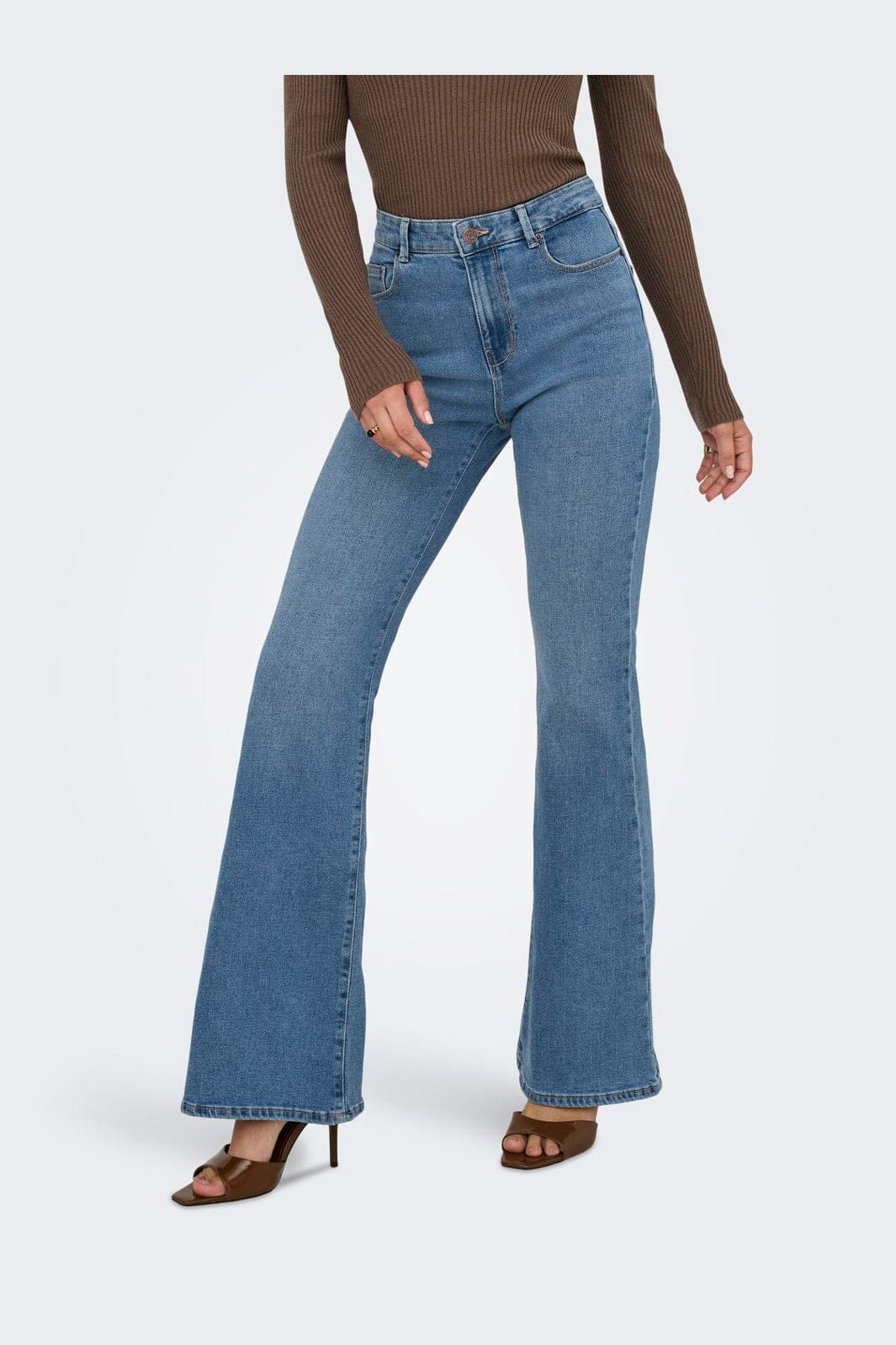 Only - Onllana Retro Flared Box - 4893232 Light Blue Denim