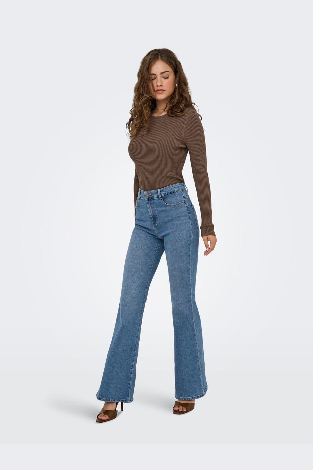 Only - Onllana Retro Flared Box - 4893232 Light Blue Denim