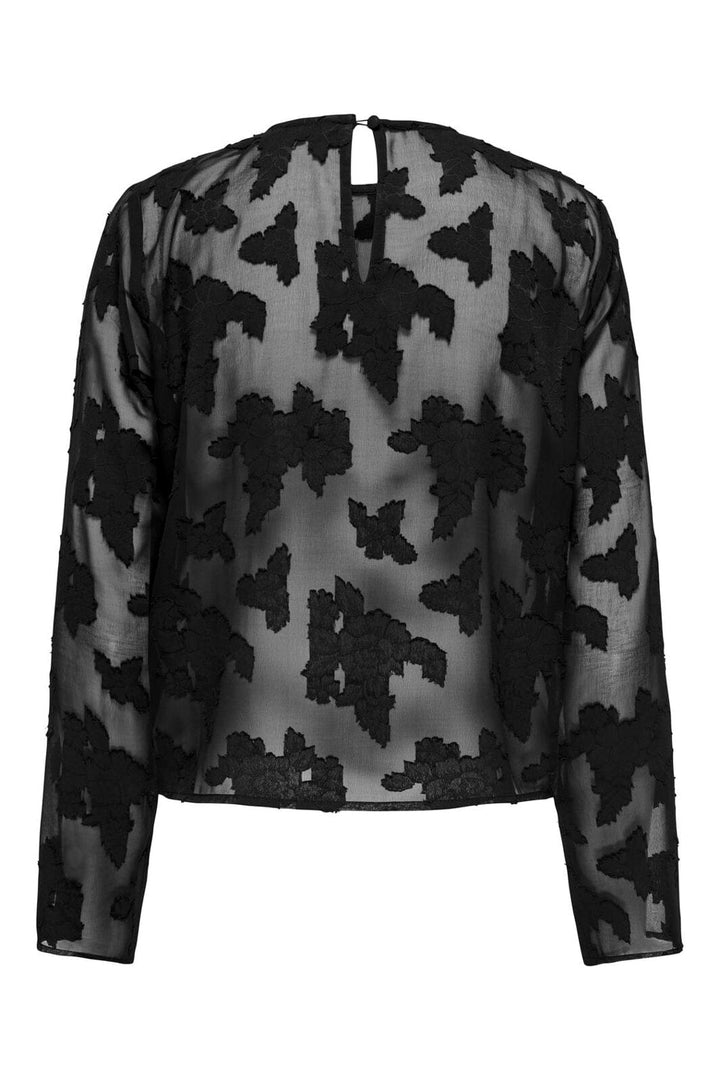 Only - Onlleidy Life Ls Burn Out Top - 4892476 Black
