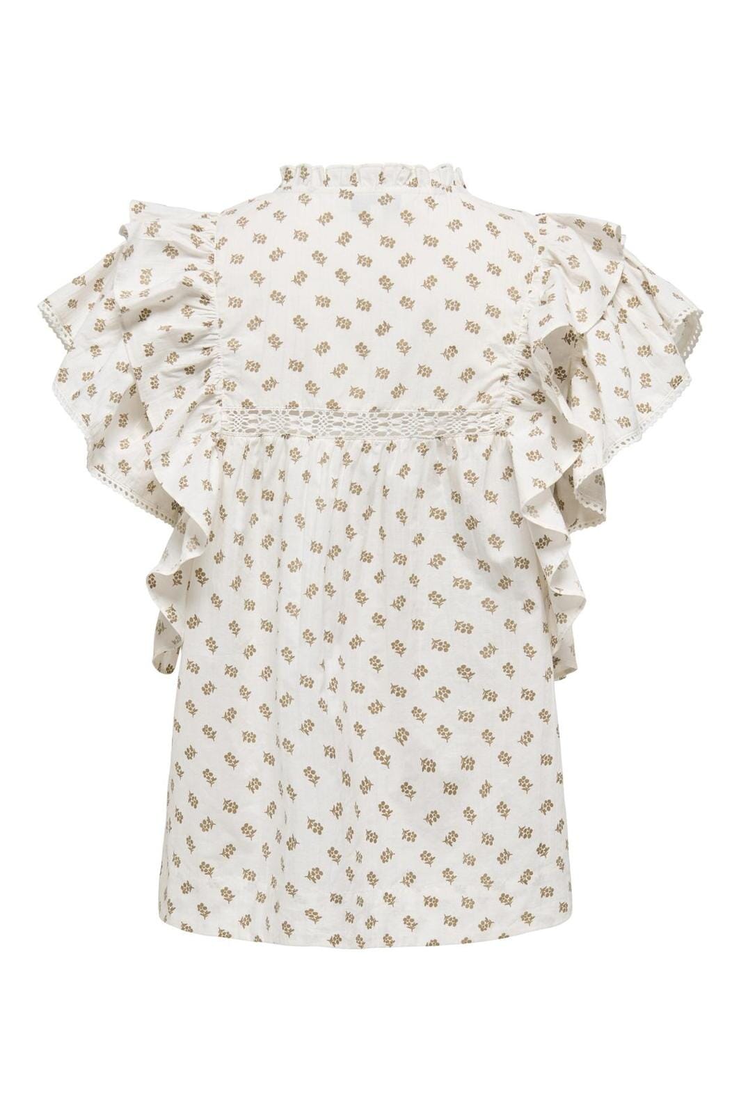 Only - Onllele Capsl Frill Top 15352500 - 4852829 - Cloud Dancer Kelp Flower