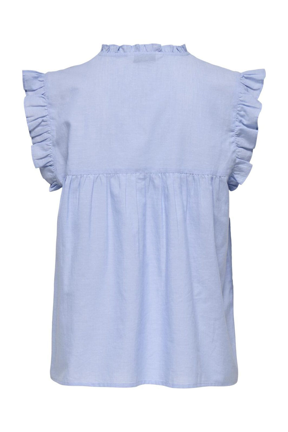 Only - Onllessy S/L Emb Top - 4678687 Cashmere Blue Cd Embroidery