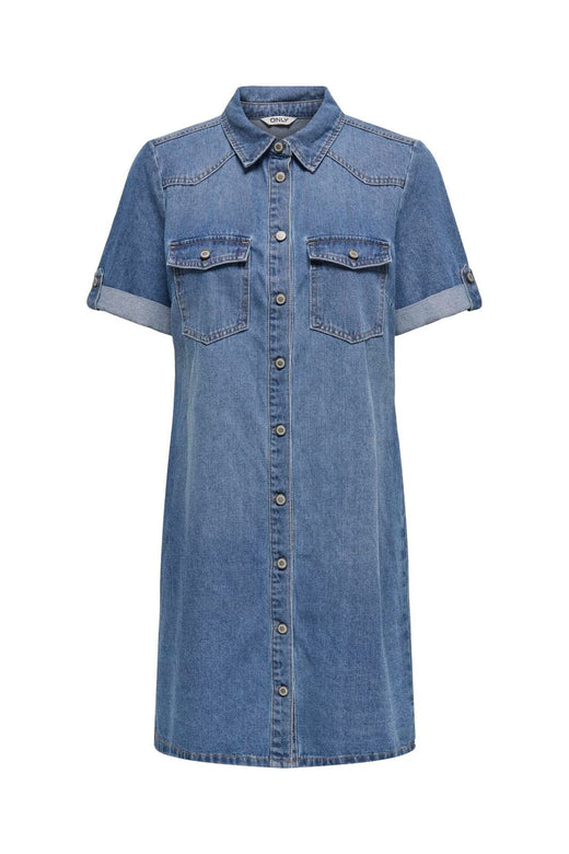 Only - Onllisa S/S Dress Gua - 4806216 Medium Blue Denim