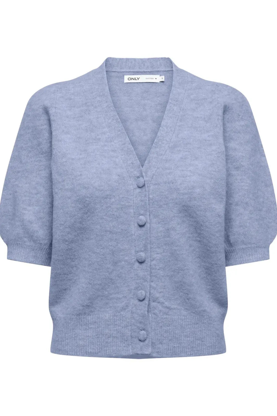 Only - Onlliva V-Neck S/S Cardigan Knt - 4975980 Skyway Melange Cardigans 