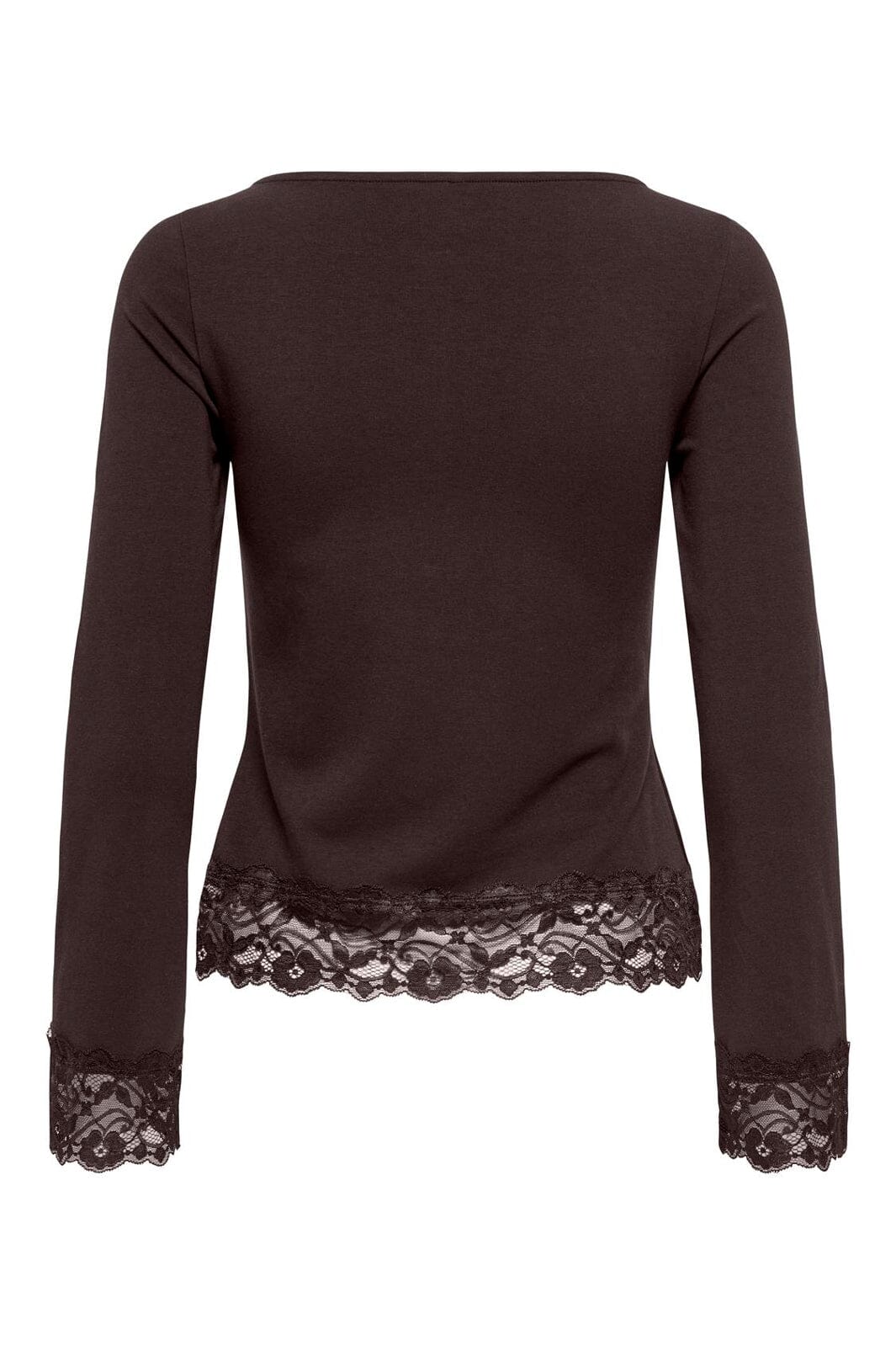 Only - Onllive Love L/S O-Neck Lace Top - 5130881 Chocolate Torte Dtm Lace