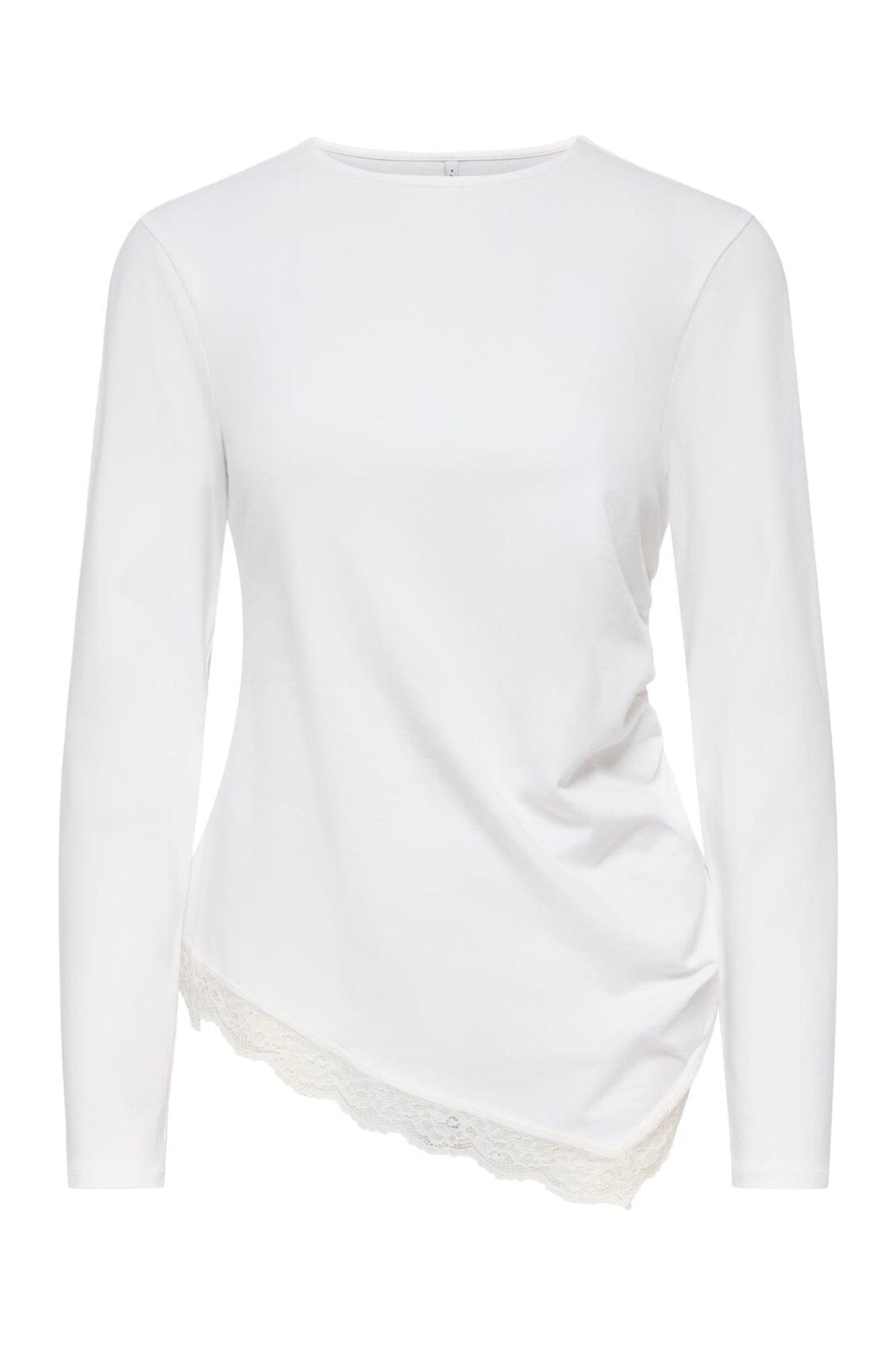 Only - Onllive Love L/S Ruching Top - 5130904 Cloud Dancer Dtm Lace