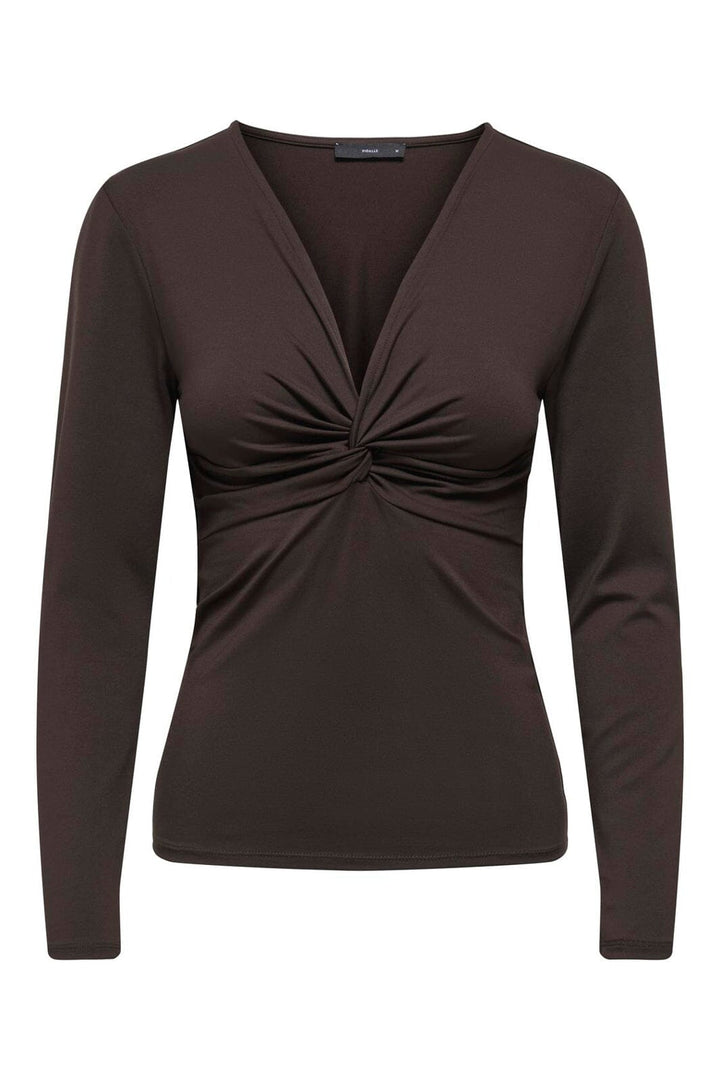Only - Onllone Life L/S Knot Top - 5072423 Chocolate Torte