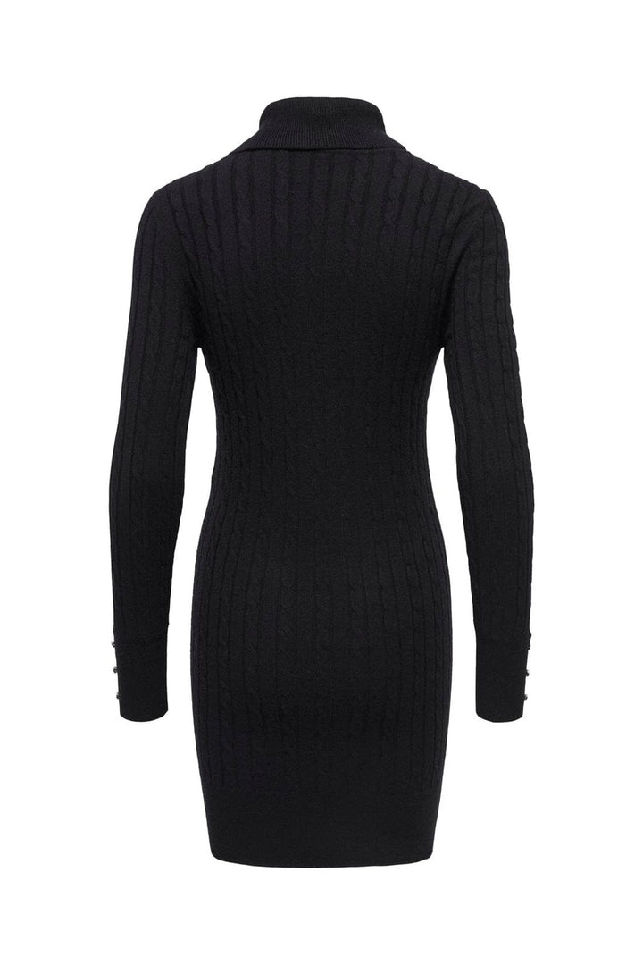 Only - Onllouis Ls Rollneck Cable Dress At Knt - 4932263 Black