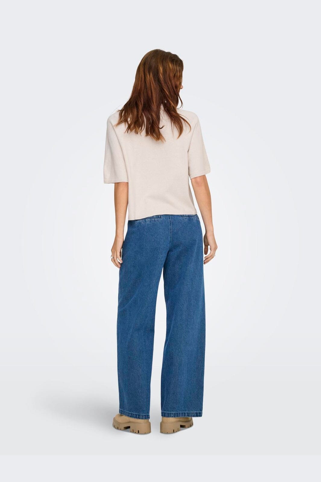 Only - Onlloyal 2/4 O-Neck Knt - 4981573 Moonbeam Melange