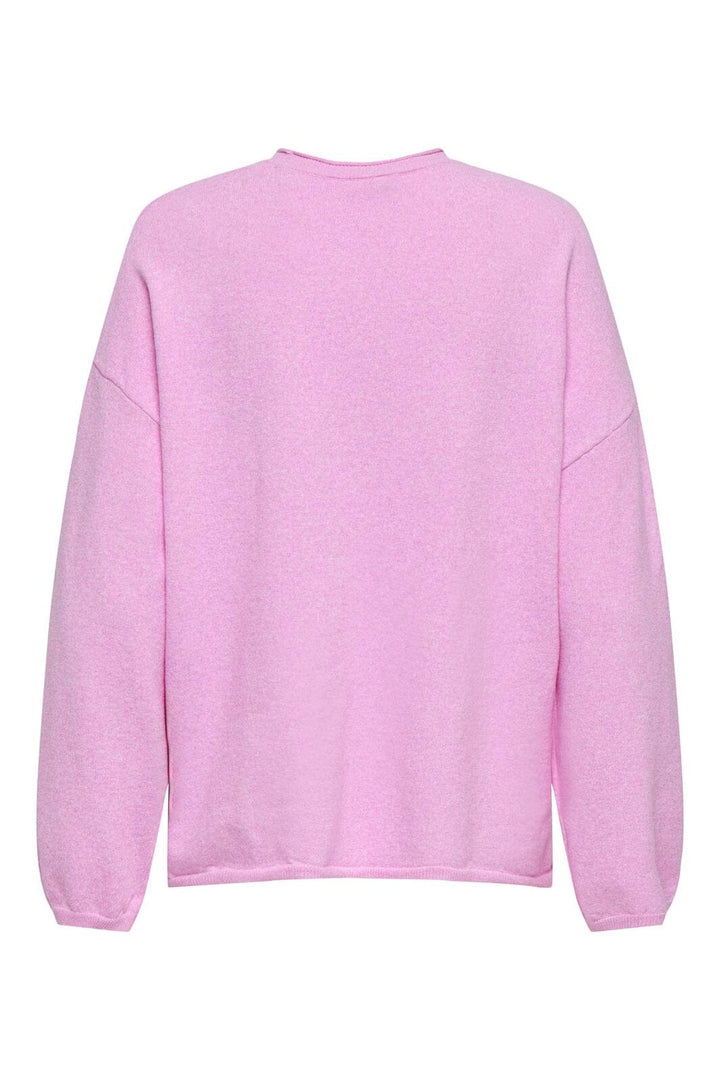 Only - Onlloyal Amalio Ls O-Neck Knt - 4983482 Super Pink Melange