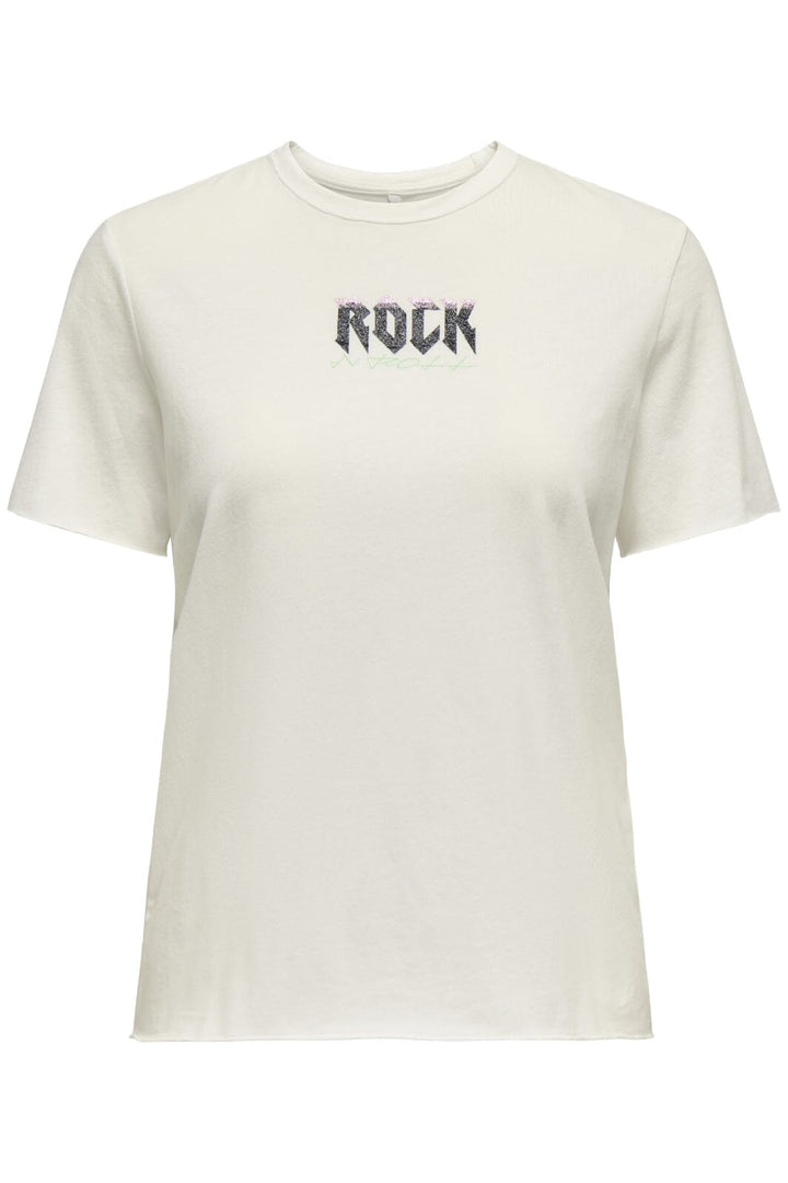 Only - Onllucy Life Reg S/S Top Box 15307412 - 4736483 - Egret Electric Rock