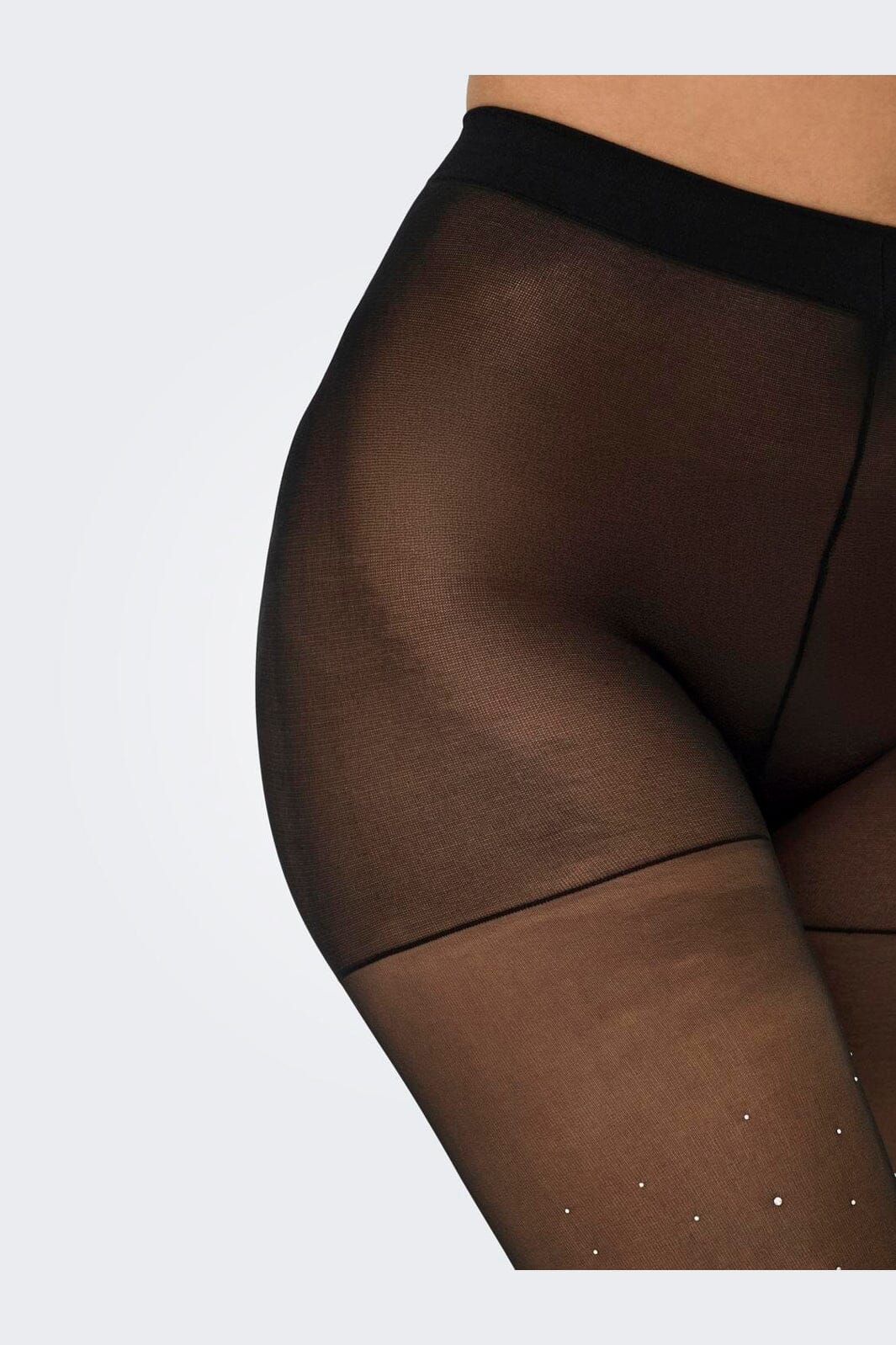 Only - Onlmailka Rhinestone Tights Acc - 4957923 Black Silver