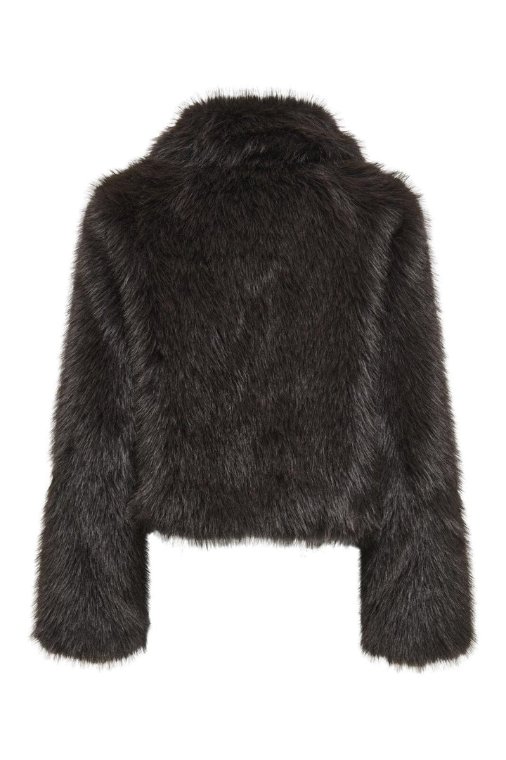 Only - Onlmanny Faux Fur Jacket Cc - 4902782 Chocolate Torte