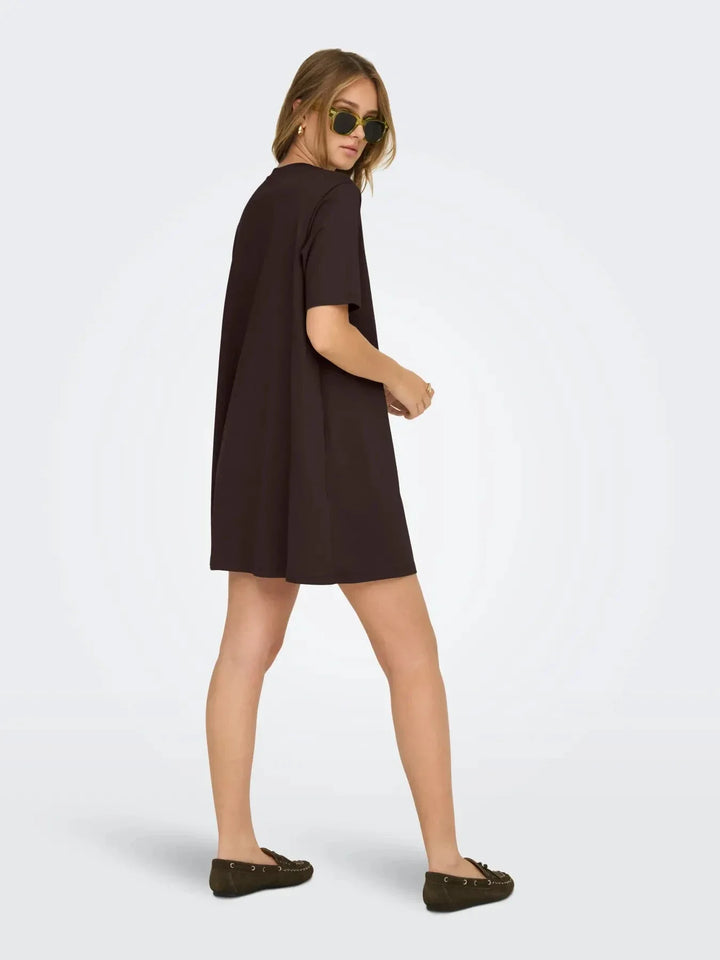Only - Onlmara S/S Pocket Dress - 5047606 Chocolate Torte Kjoler 