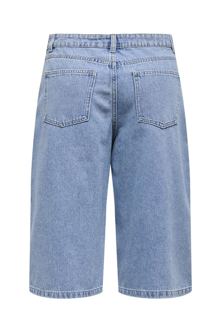 Only - Onlmaria Reg Long Shorts Moch - 4823012 Light Blue Denim