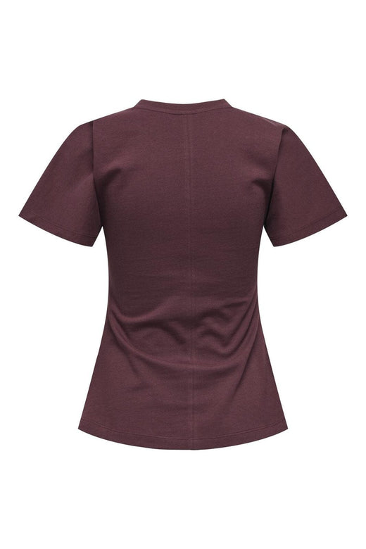 Only - Onlmarie Life S/S Ruching Top - 4919662 Decadent Chocolate