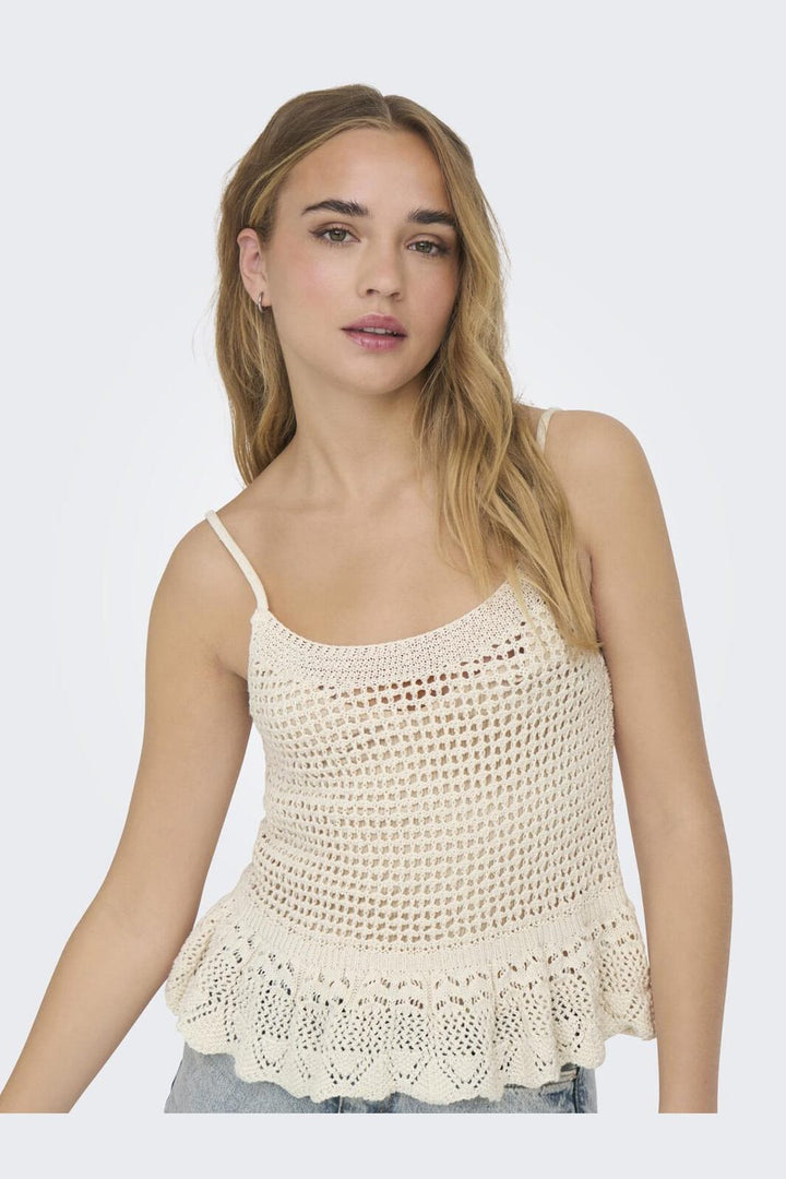 Only - Onlmary Life Sl Peplum Top Knt - 4447940 Birch