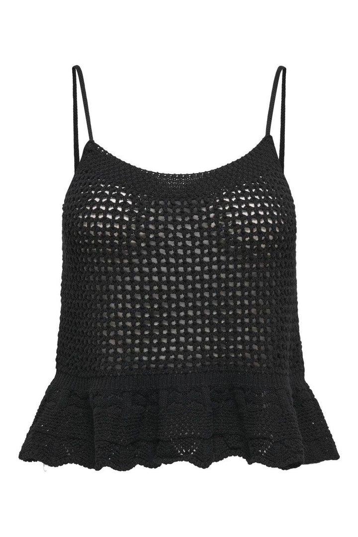 Only - Onlmary Life Sl Peplum Top Knt - 4489826 Black
