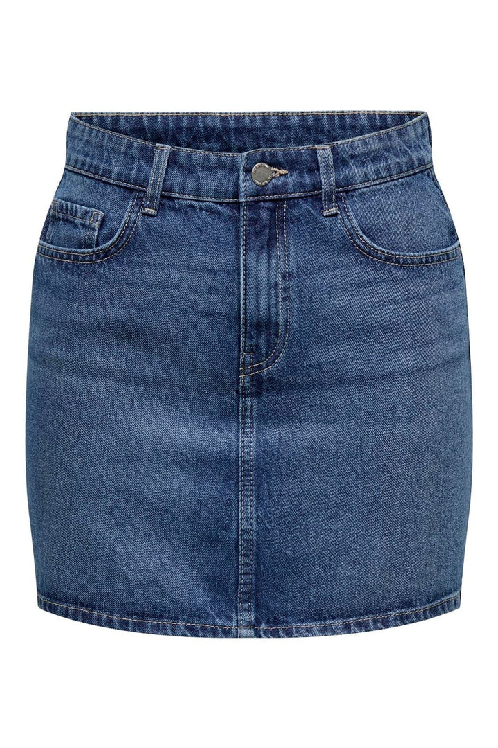 Only - Onlmatilda Short Skirt Pim Moch - 4797718 Medium Blue Denim