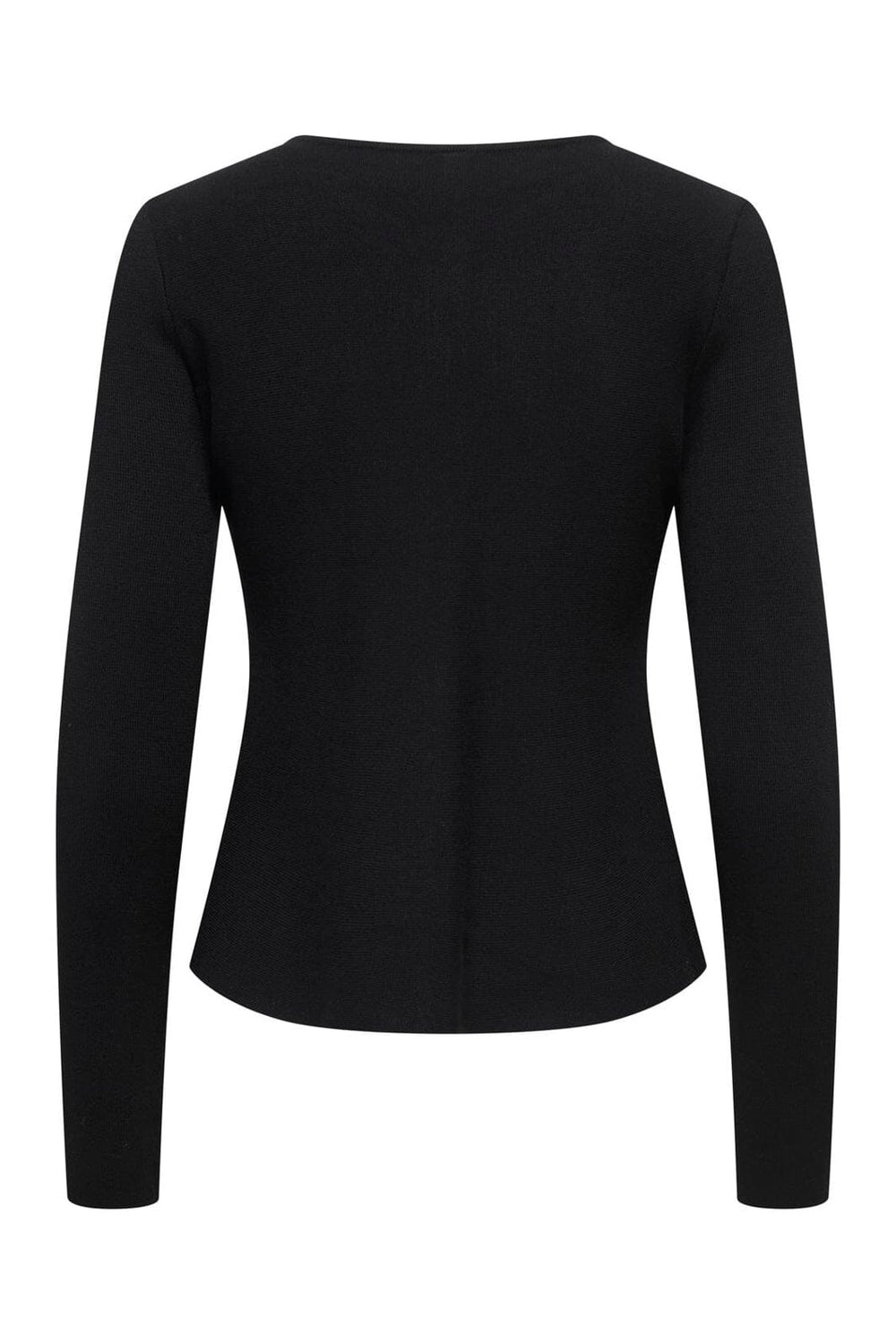 Only - Onlmelli Ls Oneck Button Cardi Knt - 5071252 Black New Silver Buttons