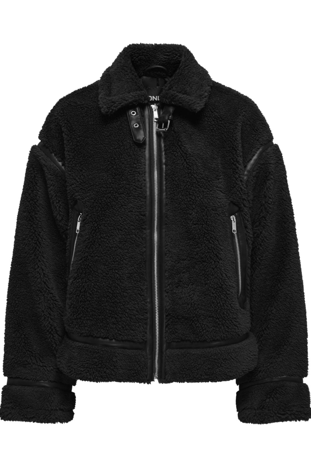 Only - Onlmichelle Teddy Jacket - 4630647 Black Jakker 
