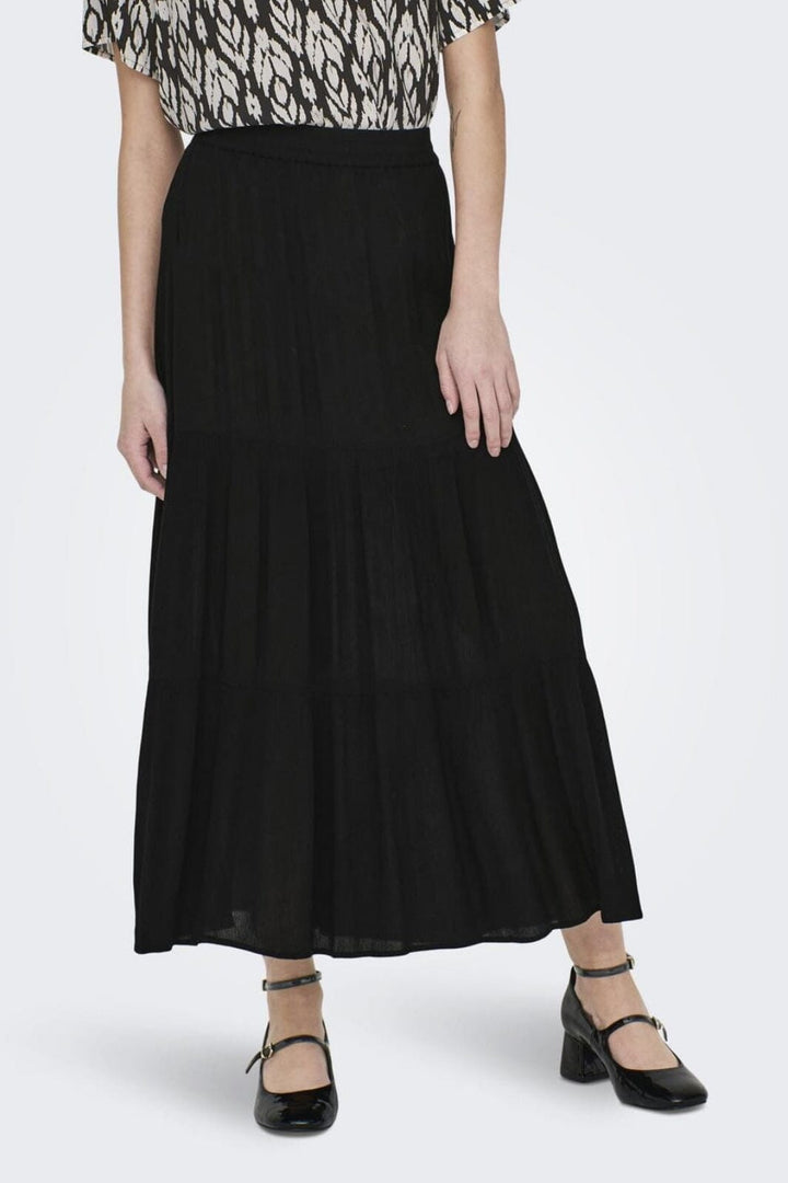 Only - Onlmikka Life Long Skirt - 4510131 Black Nederdele 