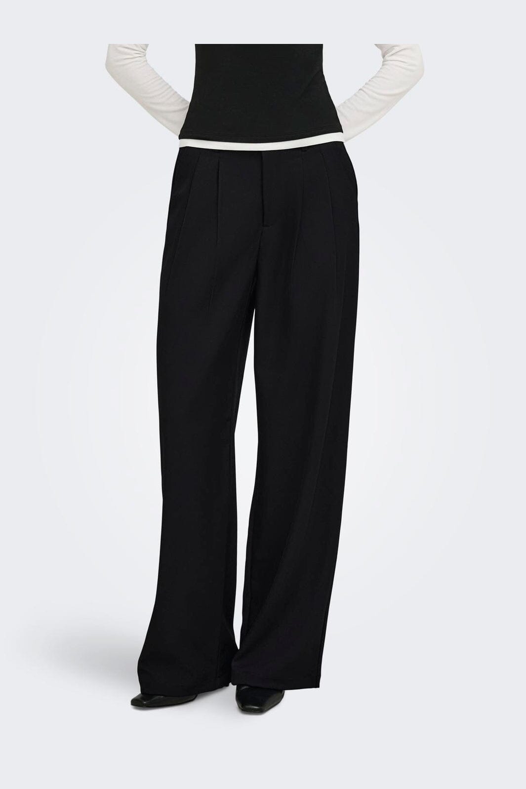 Only - Onlmiles Pleat Wide Pant Tlr - 5177006 Black