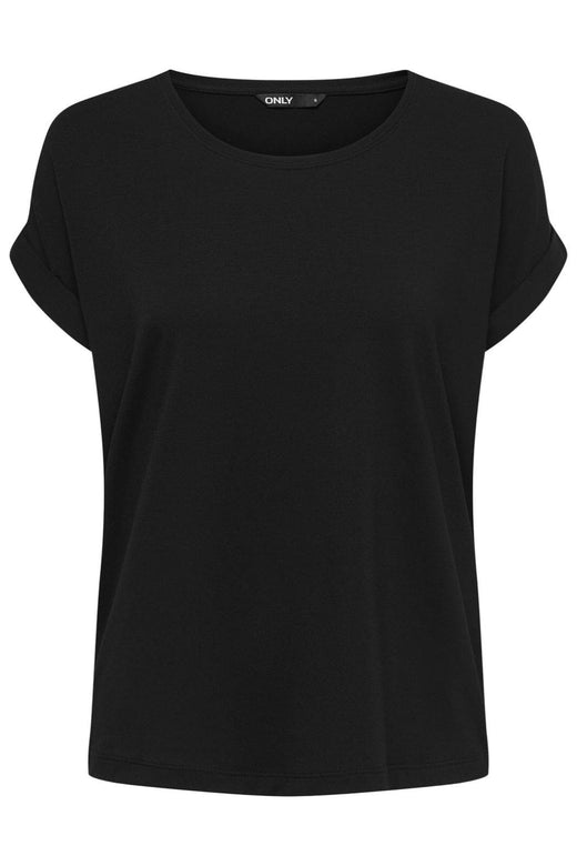 Only - Onlmoster S/S O-Neck Top - 2861071 Black Solid Black