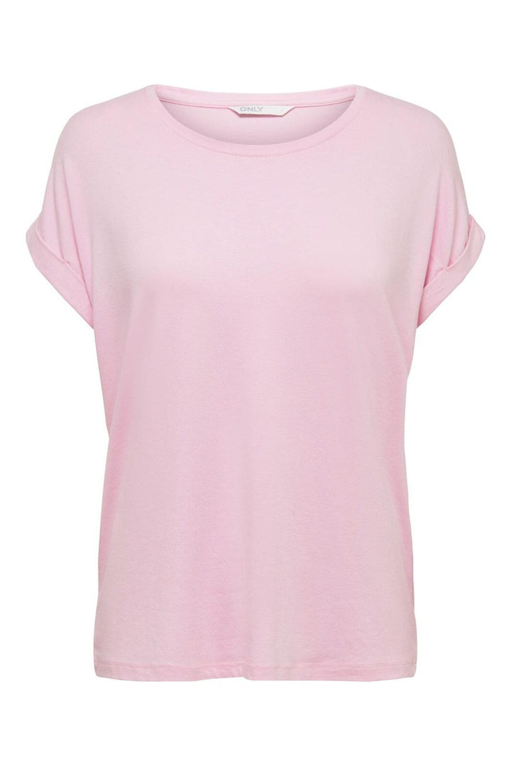 Only - Onlmoster S/S O-Neck Top - 3253396 Pink Lady