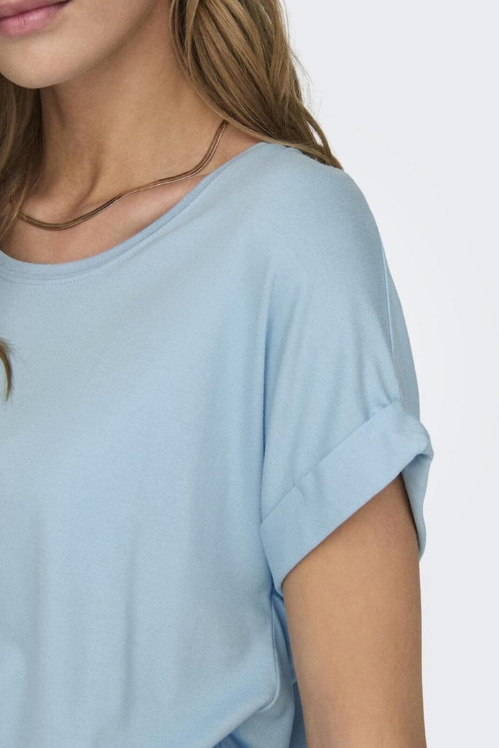 Only - Onlmoster S/S O-Neck Top - 4447962 Clear Sky