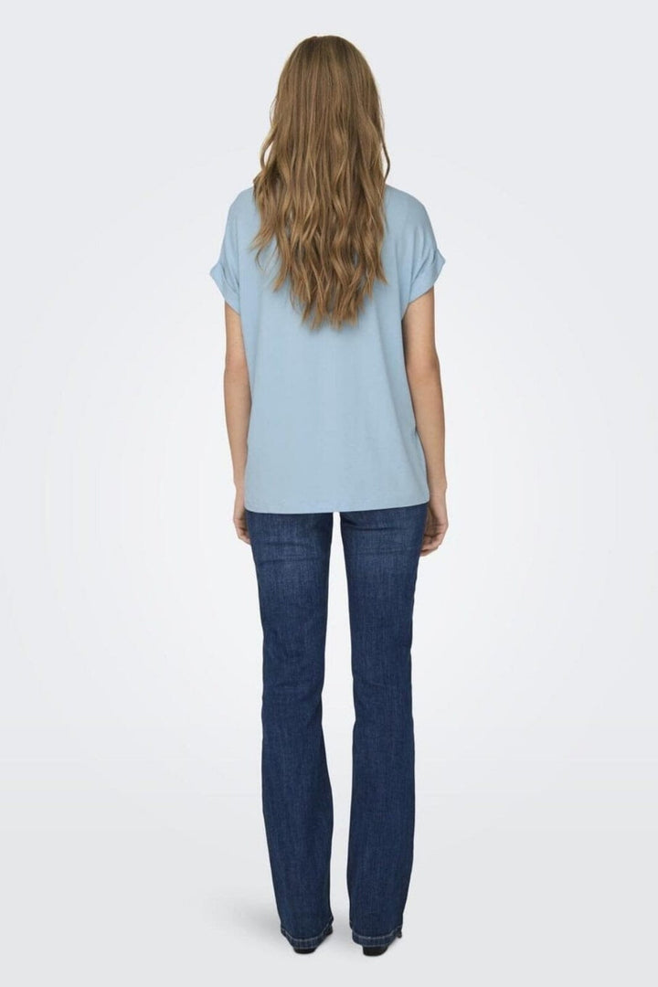 Only - Onlmoster S/S O-Neck Top - 4447962 Clear Sky