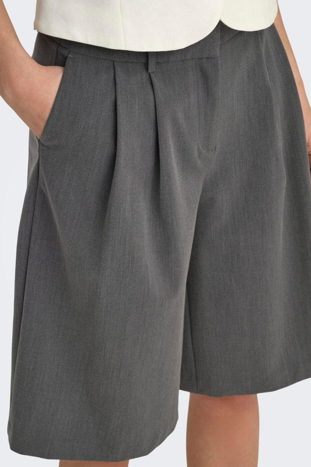 Only - Onlnalina Bermuda Shorts Tlr - 5013572 Medium Grey Melange