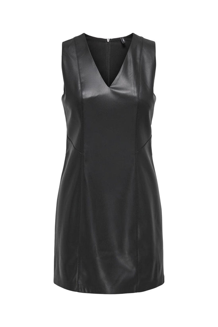 Only - Onlnelly Faux Leather Dress - 4880798 Black