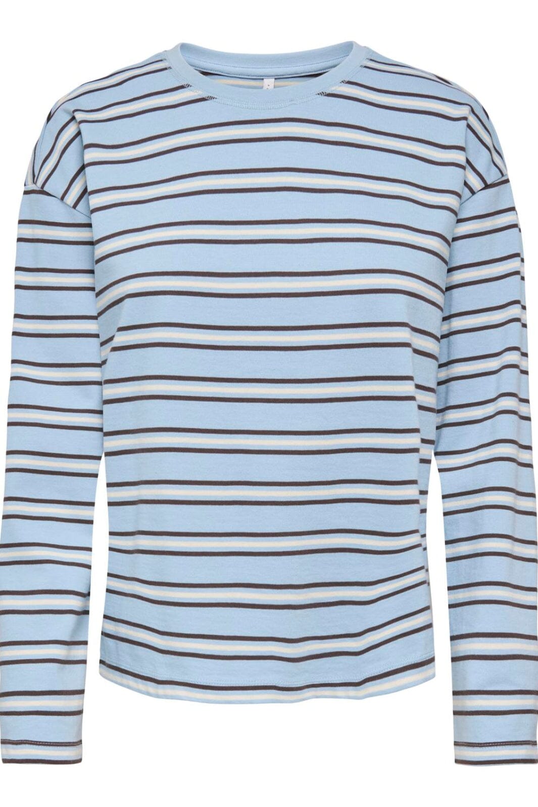 Only - Onlnew Soph L/S O-Neck Top Box - 5094616 Soft Chambray Black Coffee + Birch (Ane) Bluser 