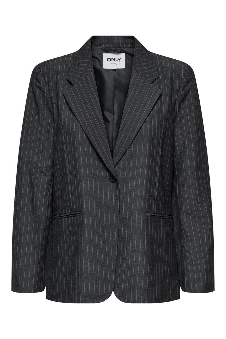Only - Onlnisa Life L/S Pinst Ovs Blazer Cc Tlr - 4785813 Dark Grey Melange W. Ultimate Gray