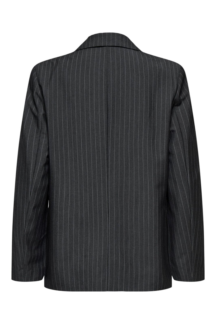 Only - Onlnisa Life L/S Pinst Ovs Blazer Cc Tlr - 4785813 Dark Grey Melange W. Ultimate Gray