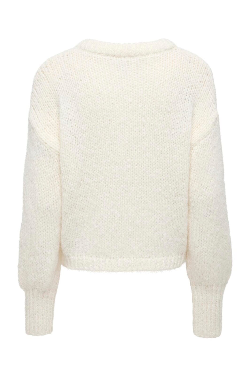 Only - Onlnordic Ls Cuff Cardigan Knt - 5054098 Snow White Dtm Buttons