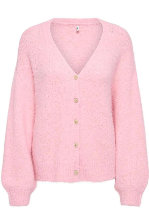 Only - Onlnordra Ls Vneck Cardi Knt - 5049977 Pale Lilac Melange/Fmop Button Cardigans 