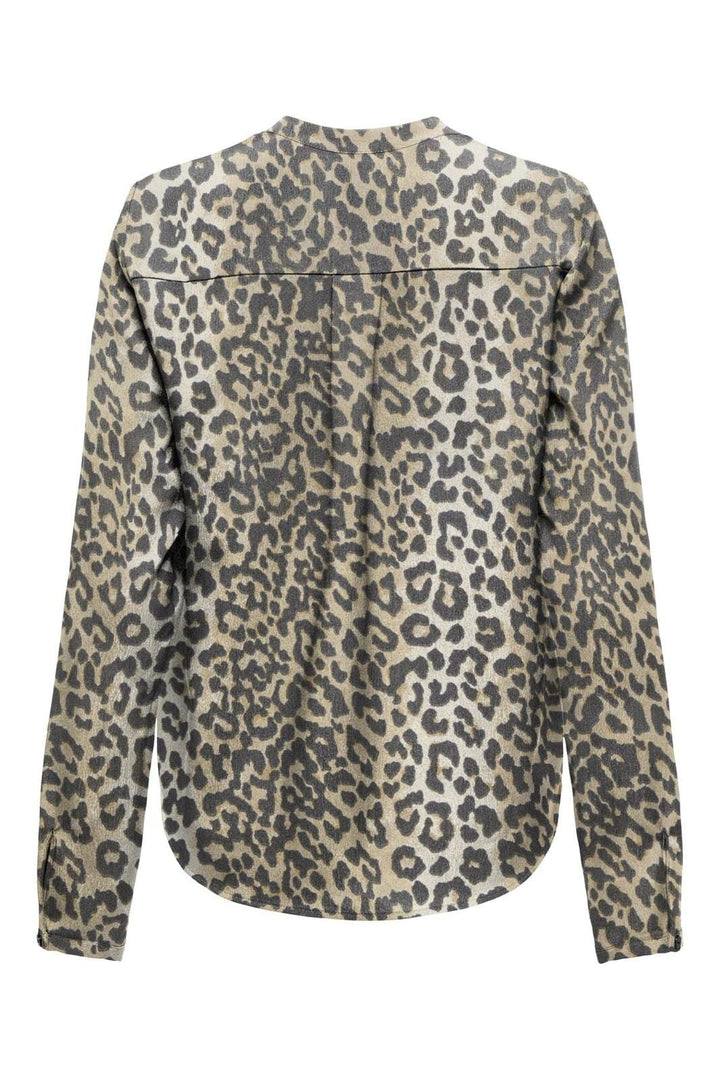 Only - Onlnova Life Elite L/S Josie Top - 4746275 Timber Wolf 631 Wildlife