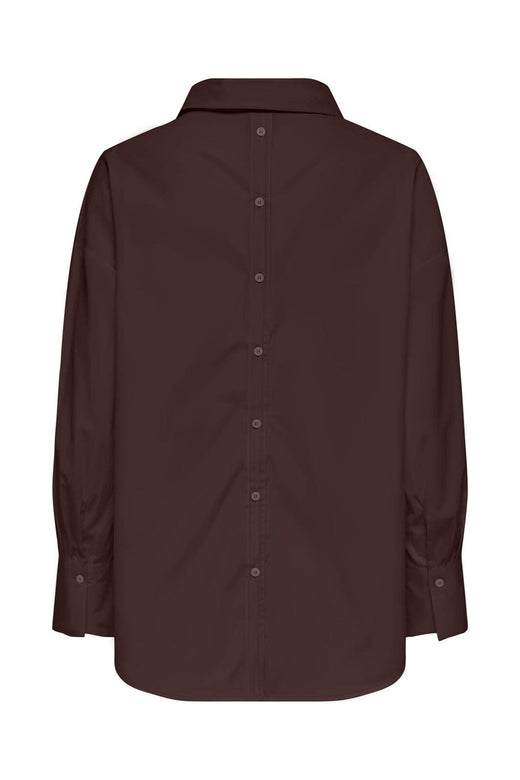 Only - Onloregon Alva Ls Back Btn Shirt - 5128801 Coffee Bean