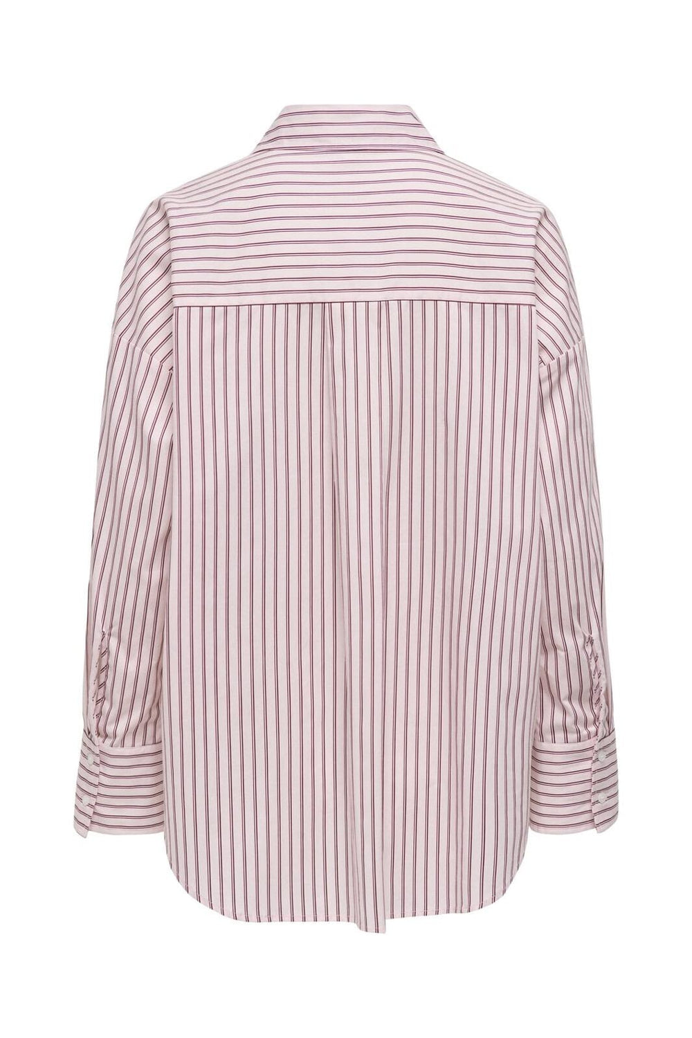 Only - Onloregon Nano Ls Shirt - 4880087 Fuchsia Pink Bordeaux + White
