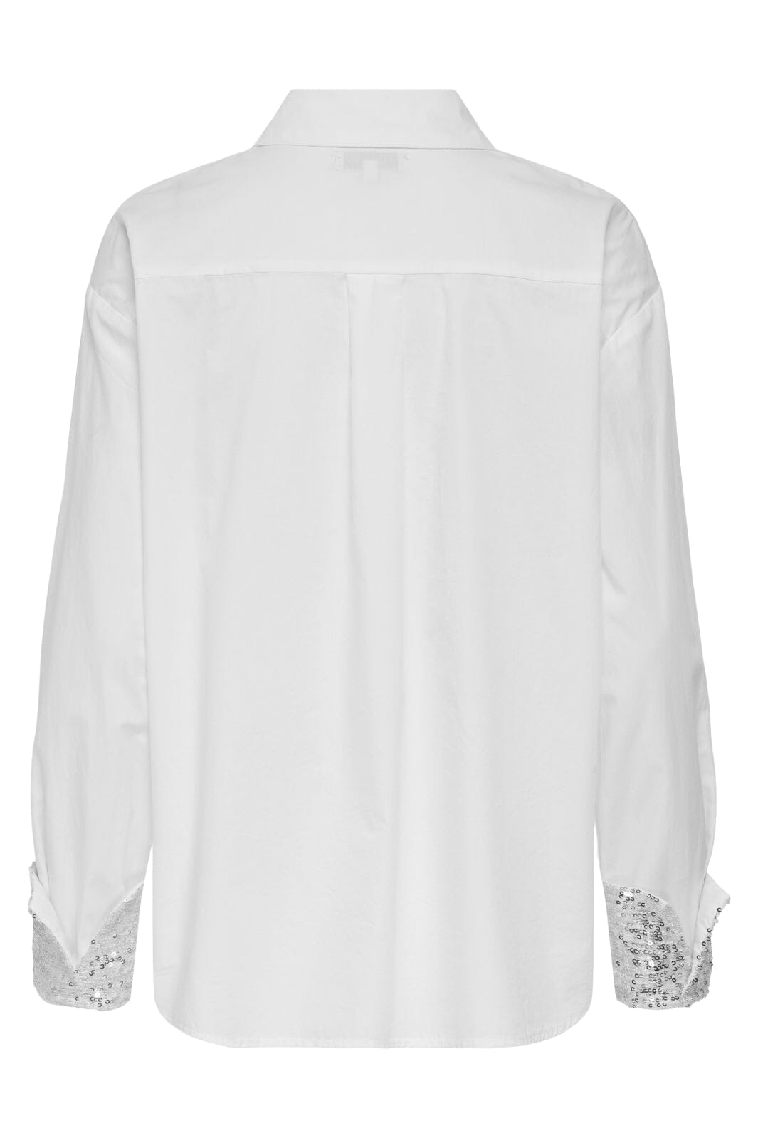 Only - Onlpanama Ls Sequines Mix Shirt - 4841579 Bright White Skjorter 