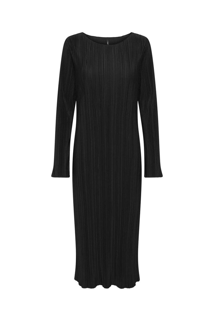 Only - Onlpery L/S Long Dress Boat Neck - 4948146 Black