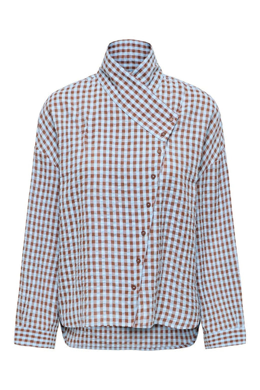Only - Onlpriah Stanton Ls Assym. Shirt - 5195852 Cappuccino Clear Sky