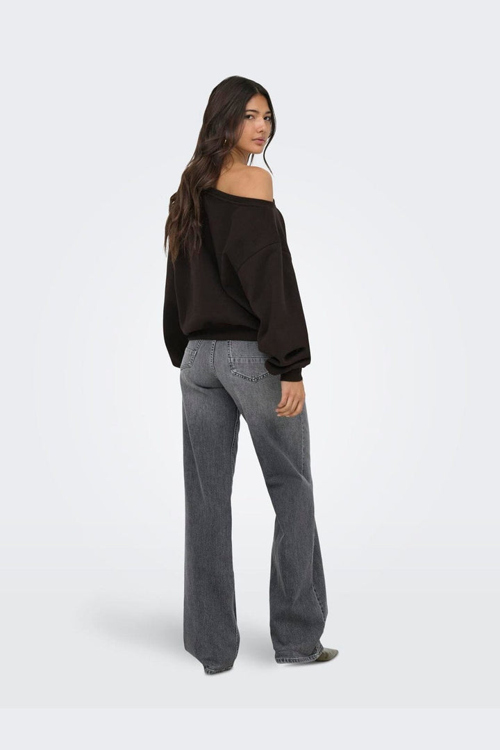Only - Onlrhina L/S One Shoulder Swt - 5084983 Chocolate Torte