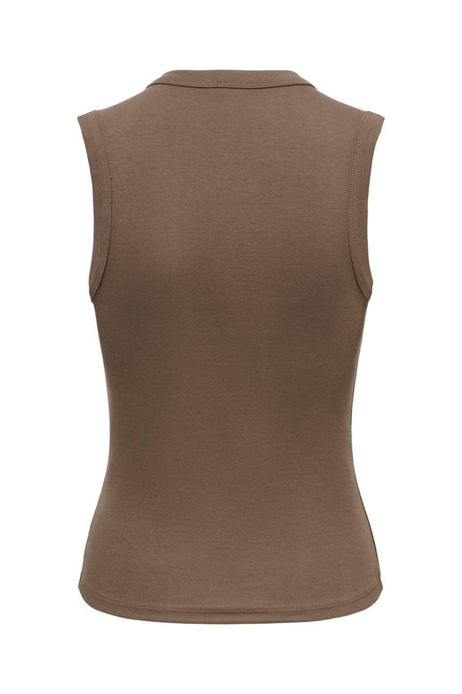 Only - Onlriley S/L V Neck Top - 5252843 Chocolate Martini