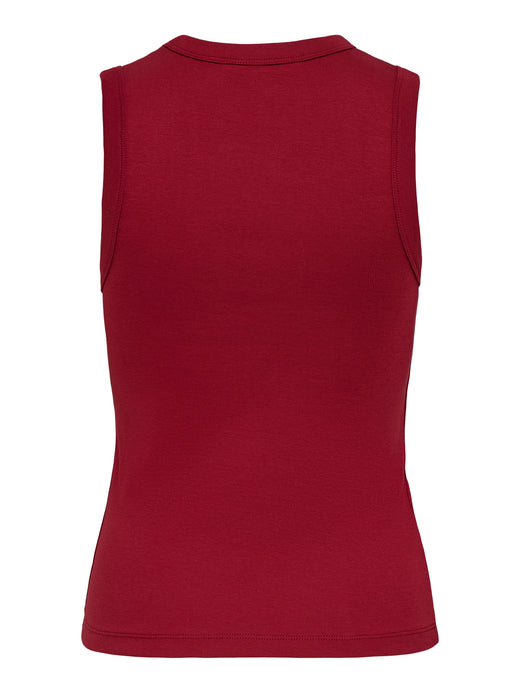 Only - Onlrina V-Neck Tank Top S/L - 5255758 Winery Toppe 