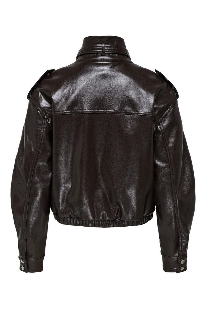Only - Onlsana Faux Leather Jacket - 4933032 Black Coffee