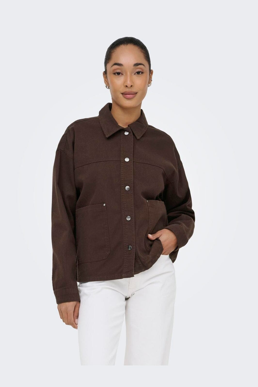 Only - Onlsierra Twill Jacket - 5048520 Chicory Coffee