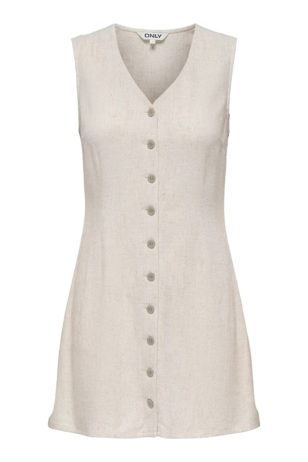 Only - Onlsiesta Linen Blend Sl Short Dress - 4875448 Moonbeam