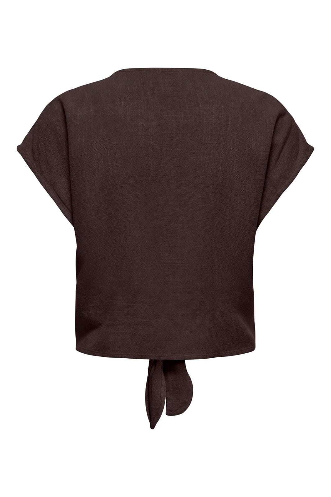 Only - Onlsiesta Ss Knot Lin Bl Shirt - 5085634 Black Coffee